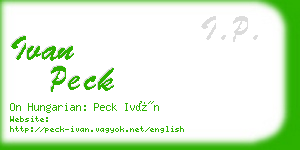 ivan peck business card